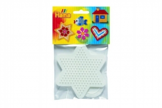 Podložka na zažehlovací korálky Hama MIDI- hvězda,srdce plast 2ks v sáčku 9x9cm